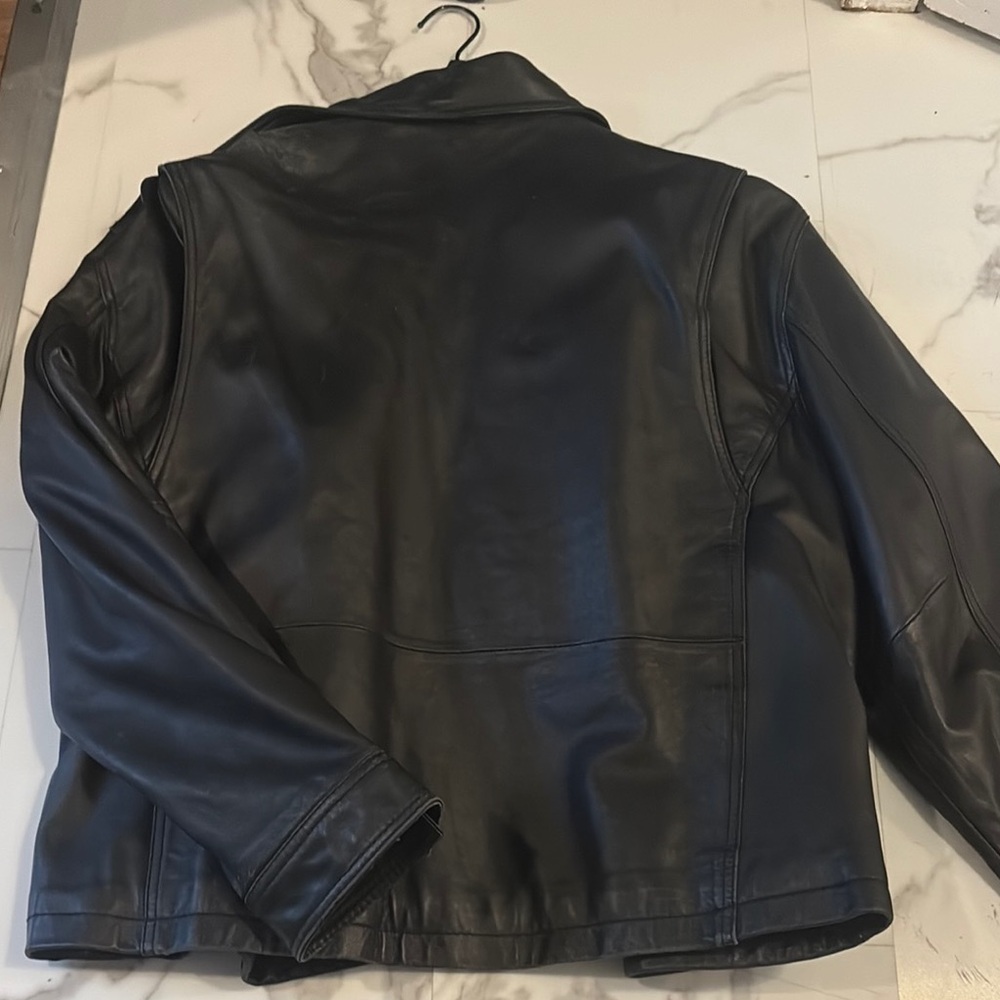 Vintage James Dean The Original Limited Edition Bomber Leather Jacket Black XL - Picture 6 of 7